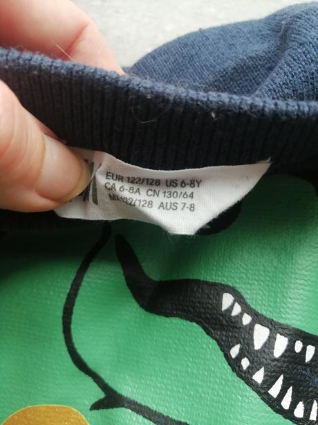 Vianočný sveter h&m,dino v122/128,6-8r, h&m,122