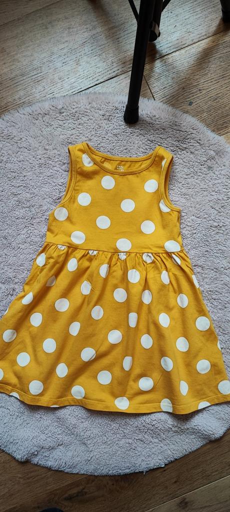 Žlté šaty s guličkami, f&f,110