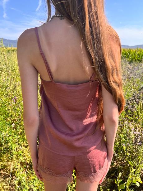 H&m saténové pyžamo s čipkou, h&m,xs