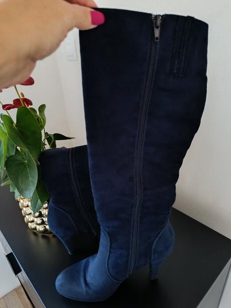 Semišové čižmy, deichmann,38