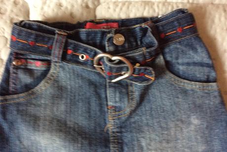 Riflová šúchaná sukňa exit v. 104, 104