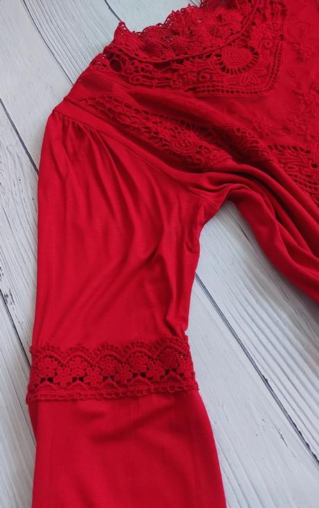 Romantický top s čipkou, bonprix,m