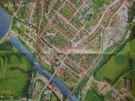 Rucne malovana mapa tvrdosin a horna orava, 