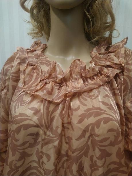 Karnevalová staroružová maxi blúza, xxxl a viac, 