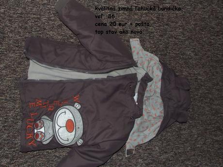 Ľahučká zimná bundička, berti,86