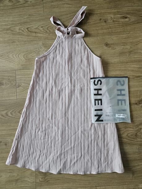 Letné šaty na zaväzovanie okolo krku shein, m