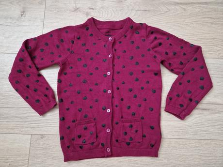 Sveter 110/116 srdiečka, lupilu,116