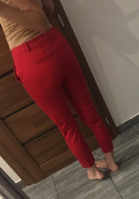 Červené nohavice, orsay,xs
