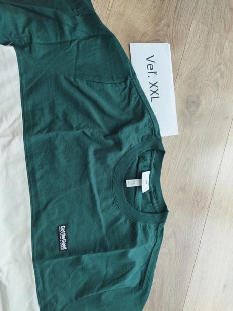 Zeleno biele tričko veľ. xxl, h&m,xxl