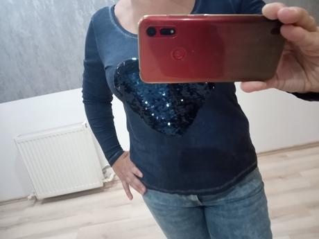 Tričko s ligotavym srdiečkom, m