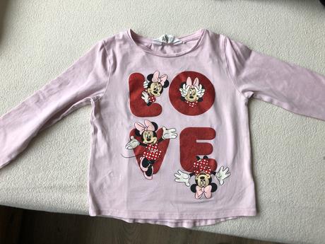 Ruzove minnie tricko 98, h&m,98