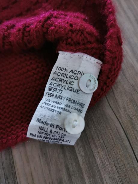 Červený bordový sveter laranjinha, 62