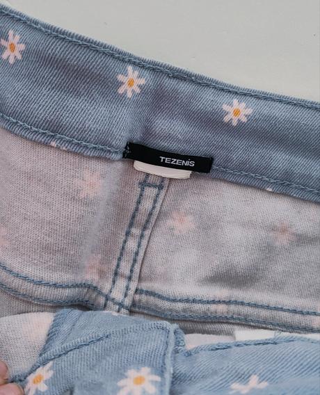 Riflové šortky s kvietkami tezenis, tezenis,l