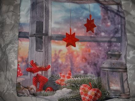 Vianočná obliecka na dekoracny vankus, 