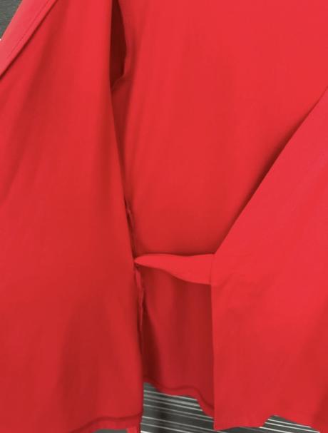 Červený viazací top, xs