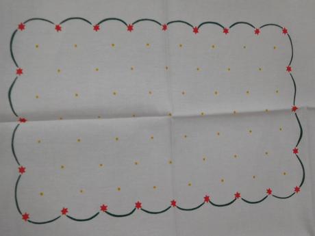 Retro vianočný bavlnený obrus-101 x 108 cm, obrusy, 