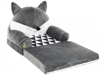 Plyšové kresielko rozkladacie 3v1 - líška, 