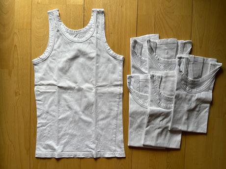 6 ks bavlnene biele tielka, lupilu,134