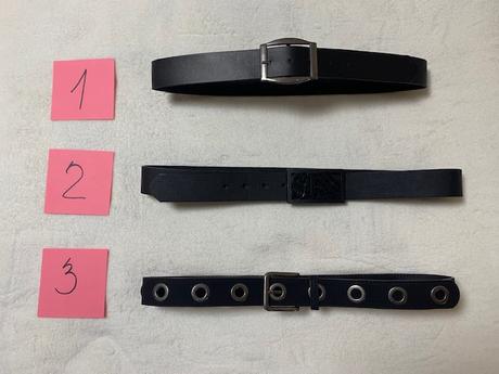 Čierne opasky do nohavíc, 