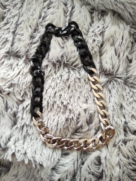 Náhrdelník - reťaz čierno-zlatá, 