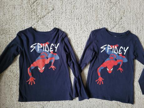 Tričko tmavomodre spiderman dvojicky, c&a,128