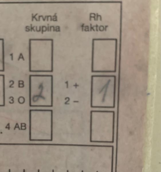 Je to krvná skupina B?