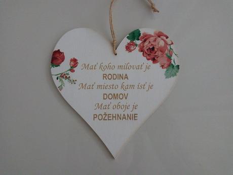 Drevené srdiečko,