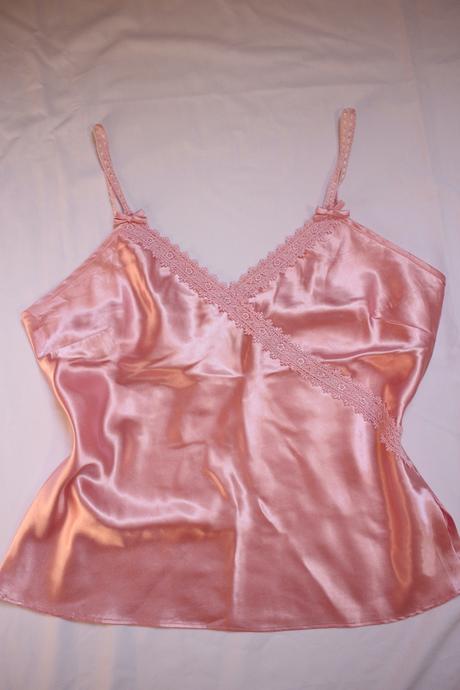 Vintage saténové tielko nut d'étoiles coquette, 42