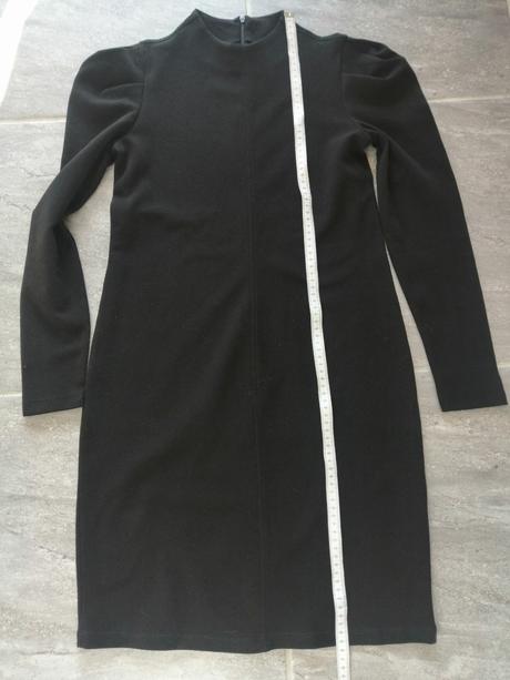 Čierne pružné midi šaty ham vs, h&m,s