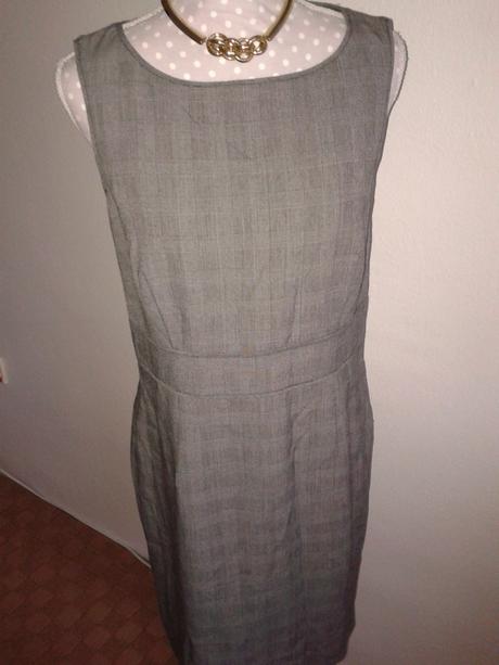 Sivé káro biznis šaty lindex veľ. 40, lindex,40