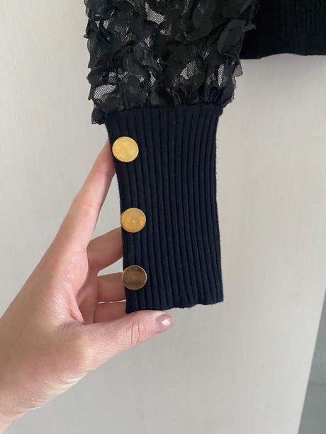 Tričko s nazberanymi rukávmi, s