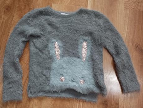 6. 3ks chlpatých svetríkov 122/128, h&m,122