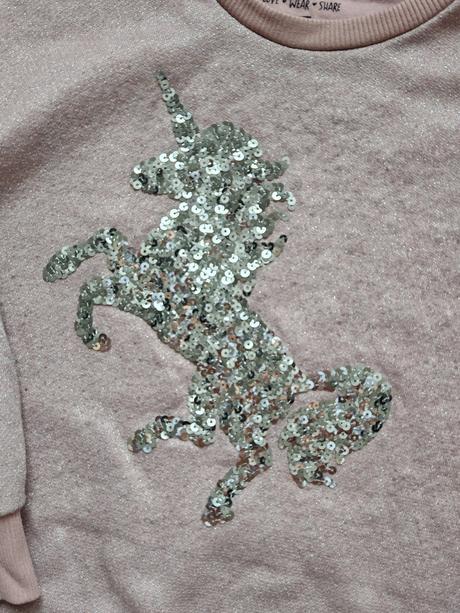 Dievčenská mikina jednorožec 128, f&f,128