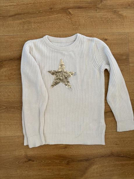 Pletený sveter s hviezdičkou tchibo, tchibo,134