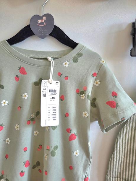 Lindex 104 set trakáče a tričko jahody, lindex,104