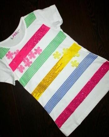 Skvelé flitríkové tričko/tunička veľ. 110/116, 110