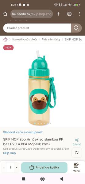 Skip hop fľaša so slamkou - netečie?