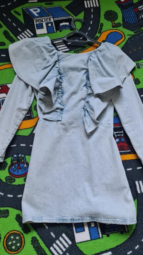 Denimové mini šaty, zara,s