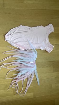 Dievčenský dres na gymnastiku so sukňou, 140