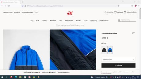 Zimná bunda hm, bombéra hm, h&m,l