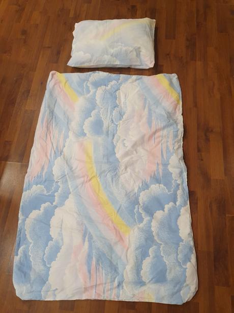 Vankúšik a paplónik a obliečkami- bavlna , retro, šírka (cm): 70,dĺžka (cm): 120