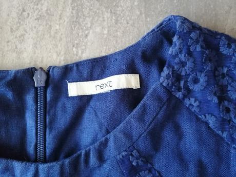 Ľanové šaty next a-tvar, v m, kráľovská modrá, next,m