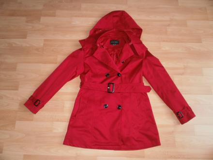 Trenčkot s odopínateľnou kapucňou ako nový, gate,38