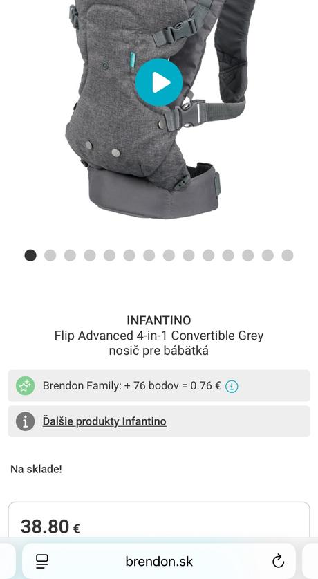 Nosič pre bábätko infantino od 0 mesiacov, infantino