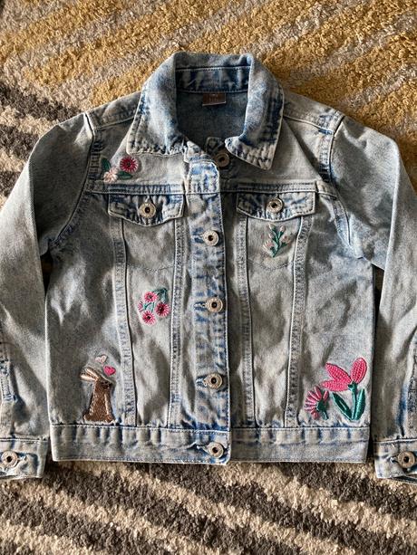 Rifľová bunda s výšivkami little kids, 122