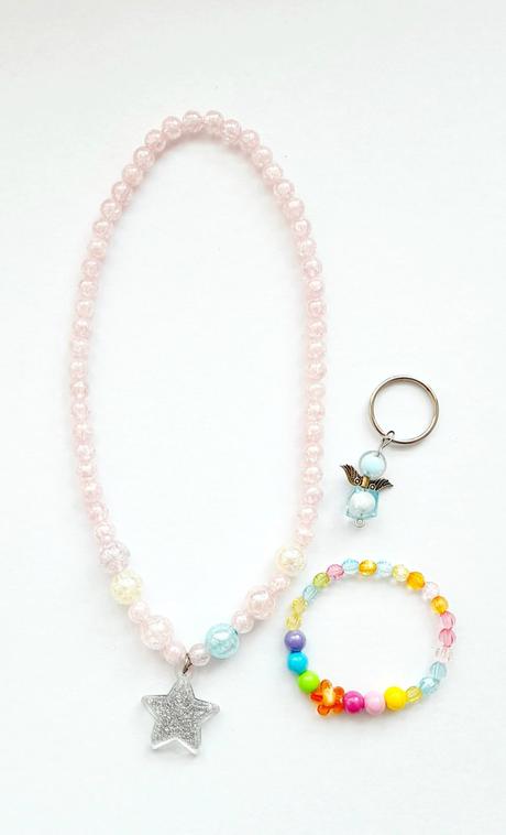 Detský náhrdelník, náramok a kľúčenka,