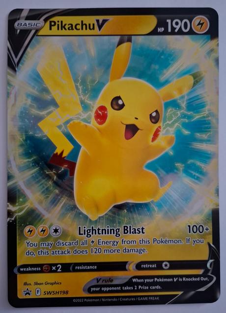 Pokémon jumbo karta pikachu v, 