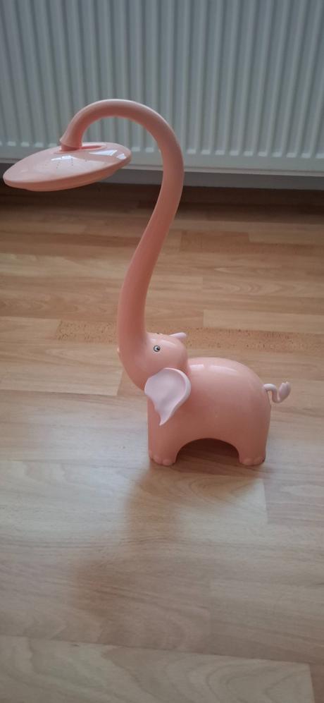 Ruzova stolna lampa slonik, 