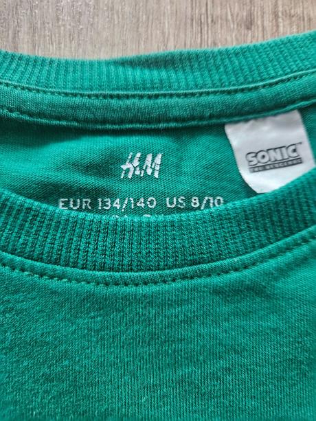 Vianočné tričko sonic, h&m,134