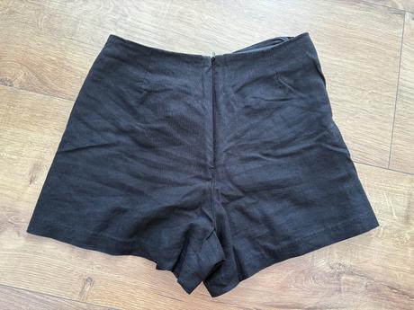 Ľanové sukňové šortky, stradivarius,s
